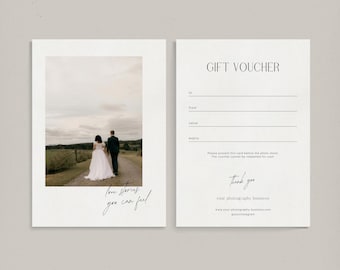 Photography Gift Card Template: Editable Canva Voucher for Photographers (Digital Download)