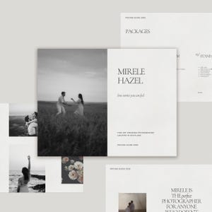 Wedding Photography Pricing Guide Template: 29 Pages pre-written, Editable Canva Design (Digital Download)