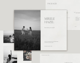 Wedding Photography Pricing Guide Template: 29 Pages pre-written, Editable Canva Design (Digital Download)