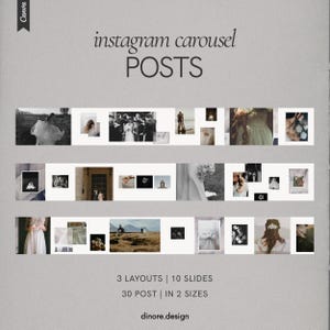 Instagram-carrouseltemplates voor fotografie: bewerkbare Canva-content voor sociale media voor trouwfotografen (digitale download)