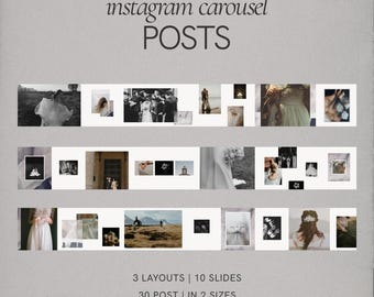 Photography Instagram Carousel Templates: Editable Canva Social Media Content for Wedding Photographers (Digital Download)