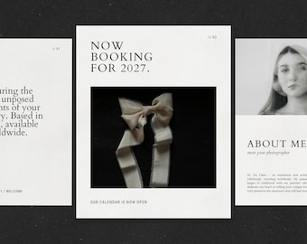 Elegant Photographers Instagram Post Templates: Canva Editorial Feed Layouts for Wedding Branding (Digital Download)