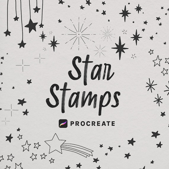 Procreate Star Stamps: Doodle & Sparkle Brush Set (Digital Download)