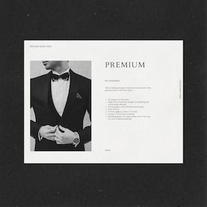 Elegant Wedding Photography Pricing Guide: Canva Ivestment with Pre-Written Content (Digital Download)