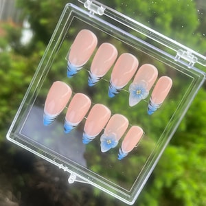 Floral Zebra Print Press on Nails, Animal Print, 3D Flowers