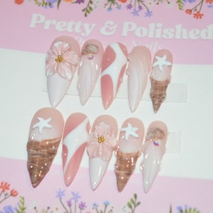 Unhas de verão, unhas com tema de praia
