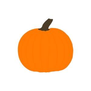 Orange Pumpkin Kiss-Cut Sticker