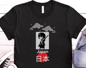 Samurai Anime Shirt, Japanese Shirt, Japan Fashion, Japan Streetwear, Japan Clothing, Harajuku Clothing, Japanese Culture, Kawaii Shirt,