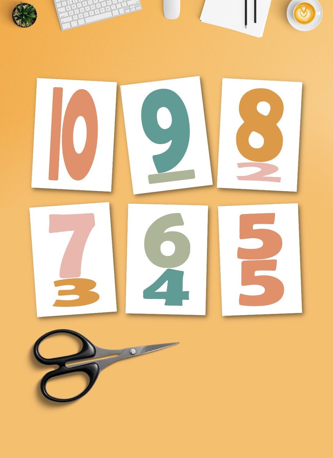 Stacking Numbers Digital Download Print and Cutout Teaching Number