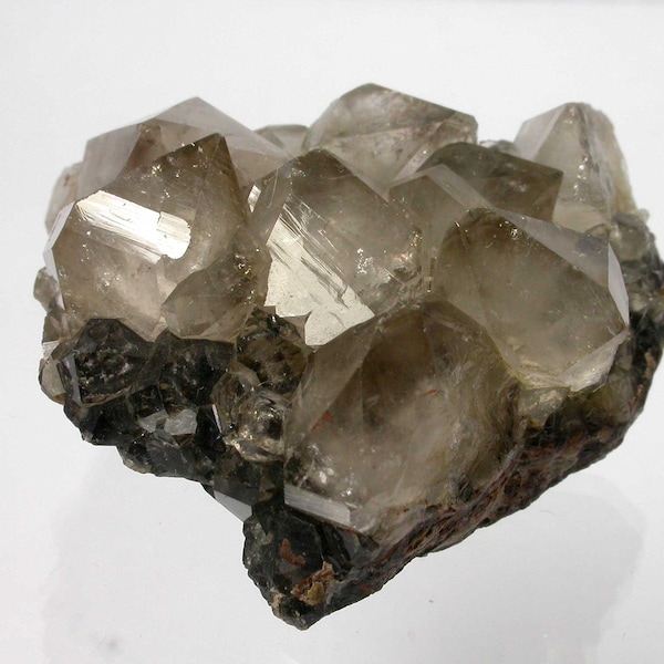 QUARTZ CRYSTALS - Fine Quartz crystals on Hematite from Cumbria, England.