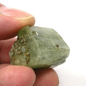 APATITE - Fine, well formed crystal of Apatite from Portugal.