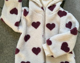 Fleecejacke Kinder Mädchen Winter | Weiche Teddyjacke Mit Stehkragen 1-11 Jahre