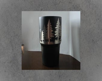 Woodland Engraved Tumbler | 40oz Insulated Travel Cup