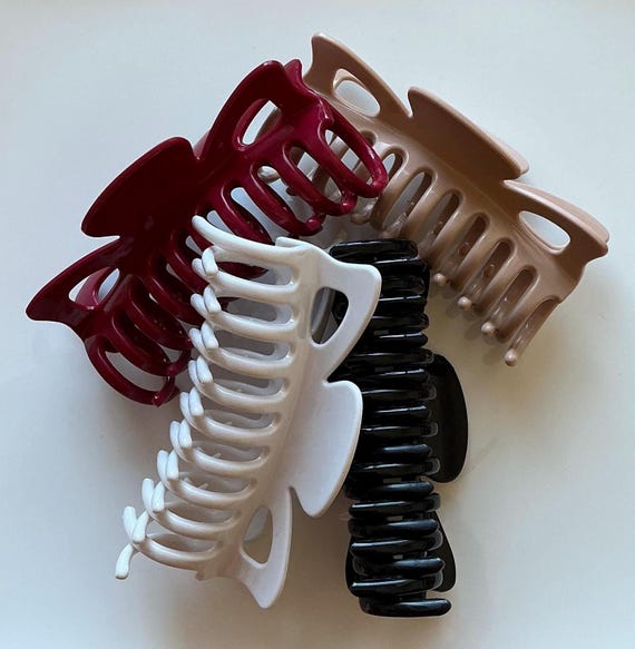 Soft Silicone Hair Claw - Set of 4 - Flexible Claw Clip