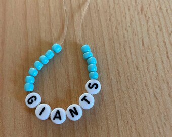 Belfast Giants ice hockey friendship bracelet with charm