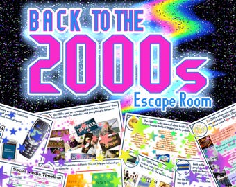 Back to the 2000s Escape Room | Time Travel 00s Party Game | Family Game Night | Y2K Escape Game for Adults and Teens | DIY Escape Room Kit