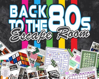 Back to the '80s Escape Room | Time Travel Party Game | Family Game Night | Adventure Escape Game for Adults and Teens | DIY Escape Room Kit