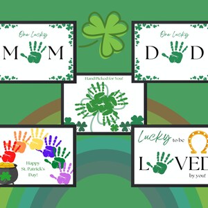 St. Patrick&#39;s Day Handabdruck Kunst, St. Patrick&#39;s Day Bundle, St. Patrick&#39;s Day Kleinkind Handwerk, Herunterladbare St. Patrick&#39;s Day Handwerk