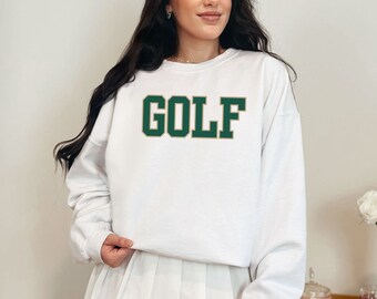 Golf Sweatshirt, Golf Gifts for Women, Golf Accessories, Preppy Sweatshirt, Golf Apparel, Country Club Sweater, Golf Crewneck