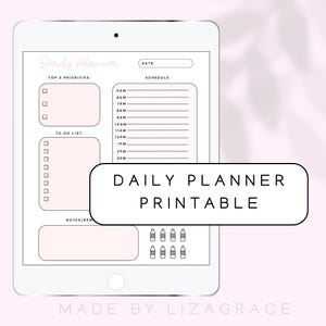 Daily Planner Printable | Minimalist To-Do List PDF | Instant Download | 8.5x11 Planner Page