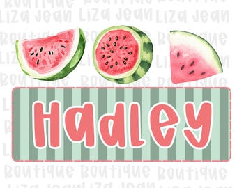 Personalized Watermelon Name PNG | Custom Kids Name Design | Summer Watermelon Clipart | Printable PNG | Made to Order Digital Download
