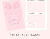 Pink Quiet Time Journal Download Template with Bow – Printable Bible Study & Prayer Journal PDF – Christian Devotional Planner – Download