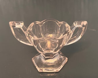 Vintage Trophy Glass Small Pot / Bowl / Condiment Dish