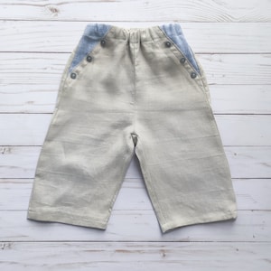 Boy's pants - 12 months - UPCYCLING - Sacha pants - Handmade - Unique piece - Child gift - birth - birthday - baby shower