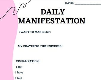 Daily Manifestation Journal | Wheel of Life | Vision Board | Self Care |