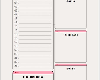 Simple Daily Check-List - Daily Planner, Printable & Fillable - Instant Download PDF