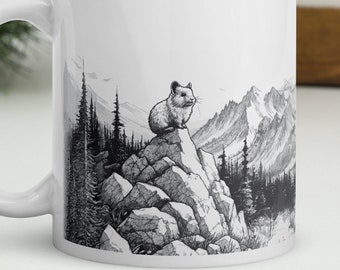 Pika on Mountaintop Ceramic Mug