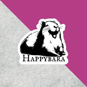 Capybara Happybara Stickers - Etsy