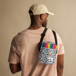 Pride Dog Cartoons | Cross Body Bags | *Inclusive, Pansexual, Bisexual, Gay, Lesbian, Asexual, Trans Flags dogs