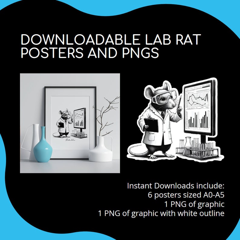 Downloadable | Sketched Lab Rat Posters - Etsy