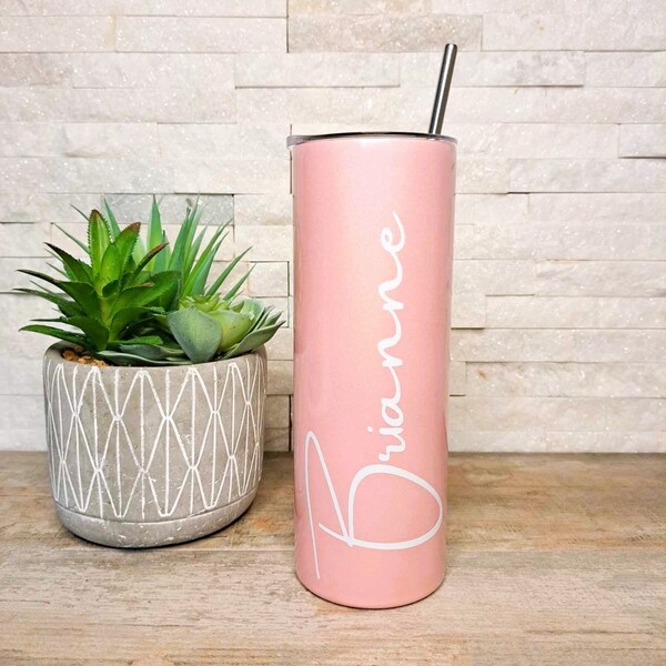 Personalised Skinny Tumbler, Skinny Tumbler For Hot/Cold Drinks, Personalised Gift, Skinny Tumbler, Thermal Mug, Tumbler Cup, 20oz Tumbler