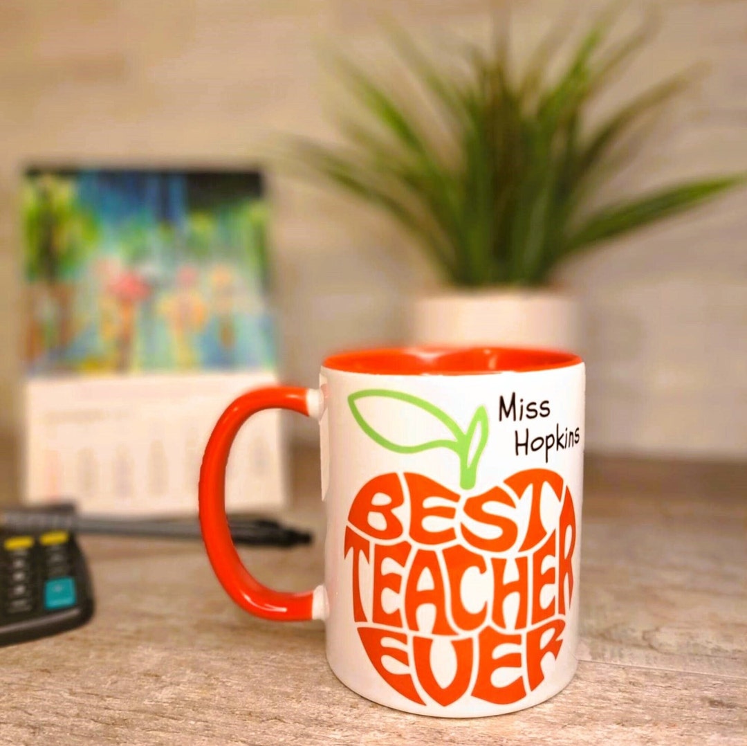 Personalised Teacher Mug 'best Teacher Ever' Etsy