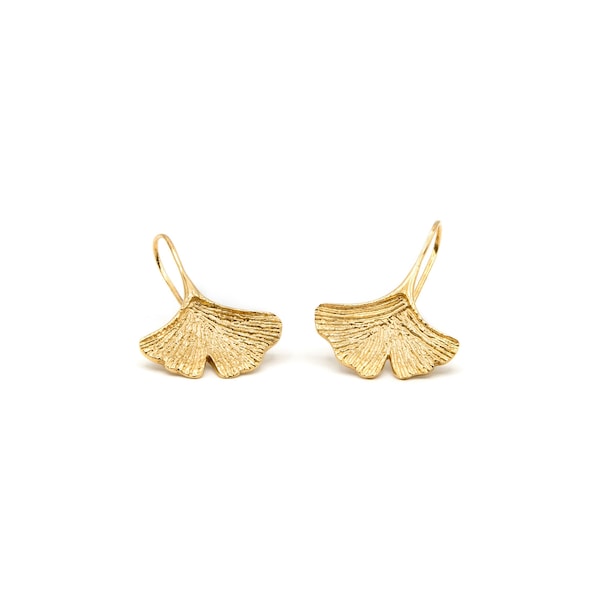 18K Gold Vermeil | Tokyo earrings | Demi Fine Jewelry | Ginkgo leaves | Handcrafted Jewelry | Gift for Her