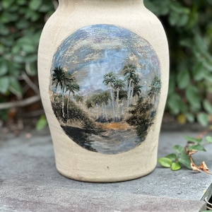 Großer roher Krug handbemalt