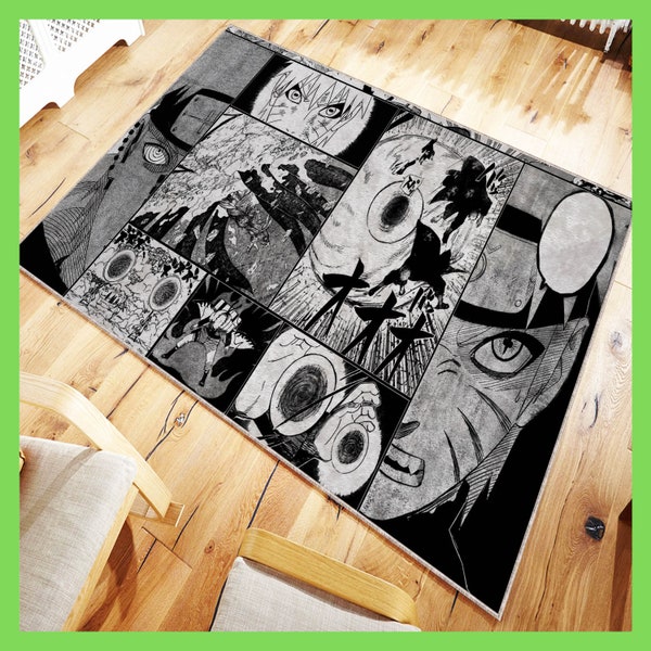 Manga & Anime Rug, Personalizable Accent Rug, Valentine's Day Gift, Best Gift for Manga Readers