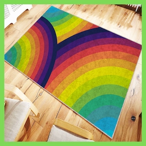 Colorful Rug, Rainbow Accent Rug, Colorful Kids room Decoration