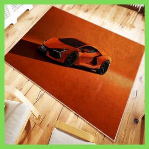 Supercar Rug, Boys room Decoration, Sports Car Decoration, Christmas Gift