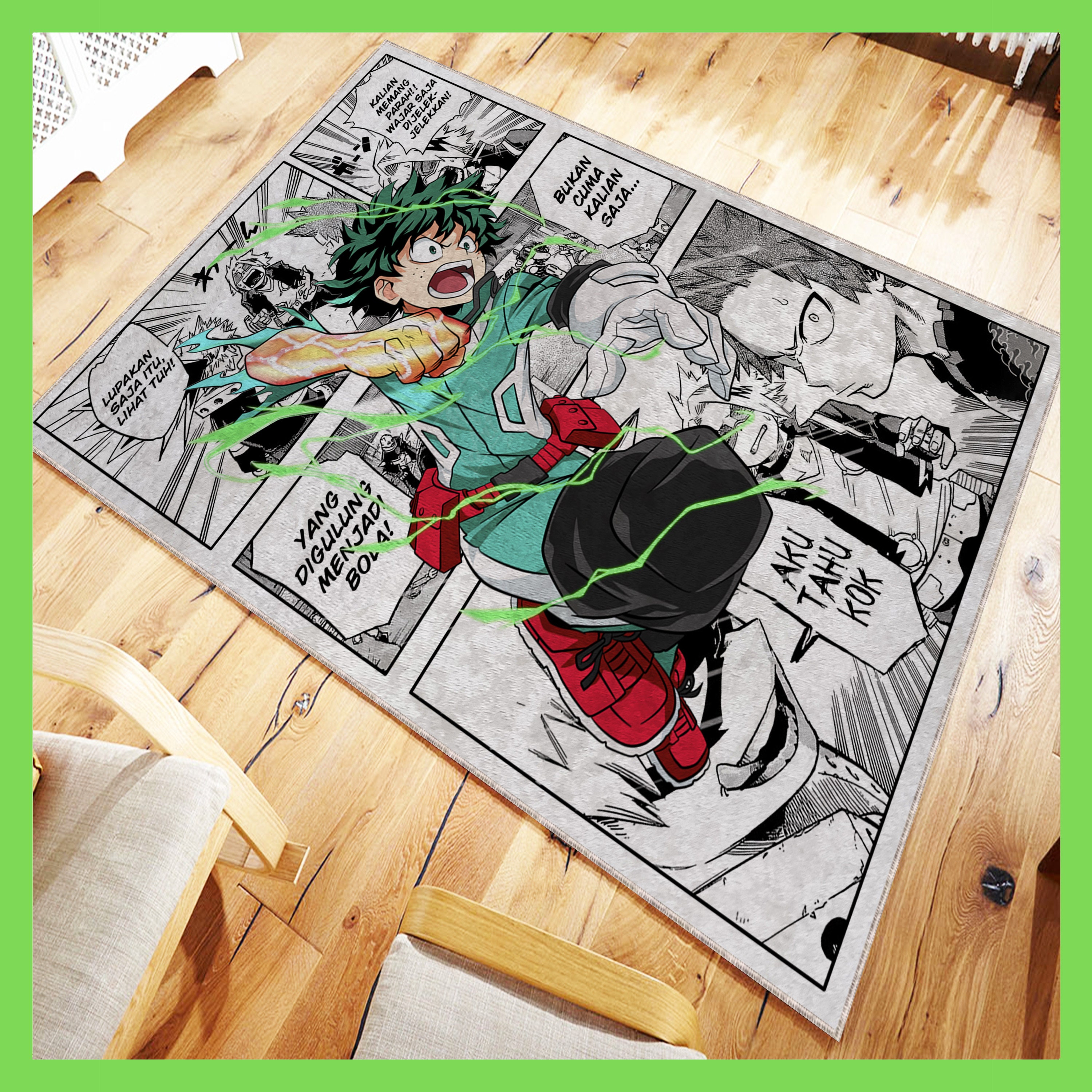 Anime Rug, Manga rug, Cool Decoration with Free Customization
