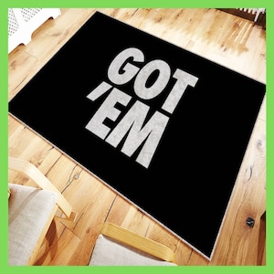Got | Em Rug, Gotem Decor, Gotem Carpet, Cool Rug, Popular Rug, Custom Rug, Home Decor Carpet, Custom Size Carpet, Sneaker Collection Decor