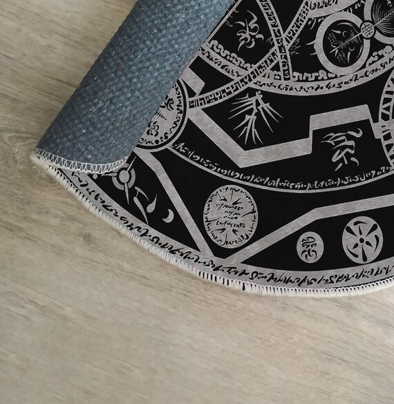 Dark Magic Circle Rug, Round Maximalist Area Rug, Gothic Decor - Etsy