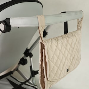 Bolsa para cambiar pañales impermeable, almohadilla para pañales acolchada en crema, bolso de mano para llevar, organizador portátil delgado para cambio de bebé, regalo para recién nacido