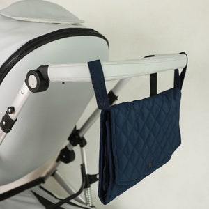 Bolso cambiador de pañales impermeable, almohadilla acolchada verde azul marino, embrague para llevar, organizador portátil de cambio de bebé de viaje delgado, regalo para bebé
