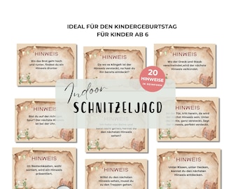 Indoor scavenger hunt for children Treasure hunt for home Treasure hunt for children's birthday party Scavenger hunt in rhyme form to print out PDF Download