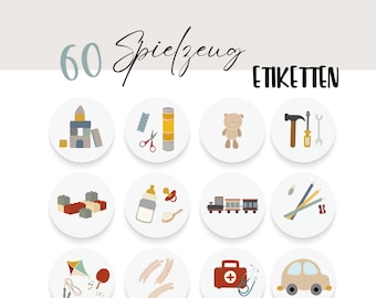 Toy labels for children, toy stickers, toy organization for children&#39;s rooms, storage Trofast, Montessori PDF to print