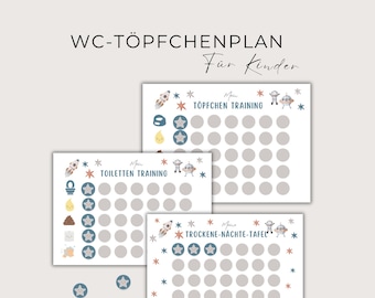 Potty Training Toddler Toilet Training Learning Aid Getting Clean Reinforcement Plan PDF Download to print, Montessori Potty Planner