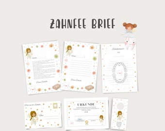 Letter from the tooth fairy template, loose tooth lost reward, tooth fairy letter & certificate to print, post from the tooth fairy DIY, PDF download
